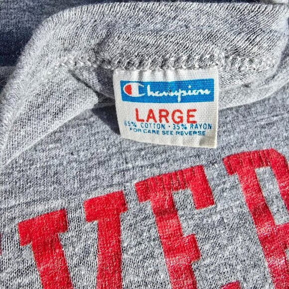 VTG 70s Champion Blue Bar Ohio State University T-Shirt L 65/35 Distressed Tee - Picture 7 of 8